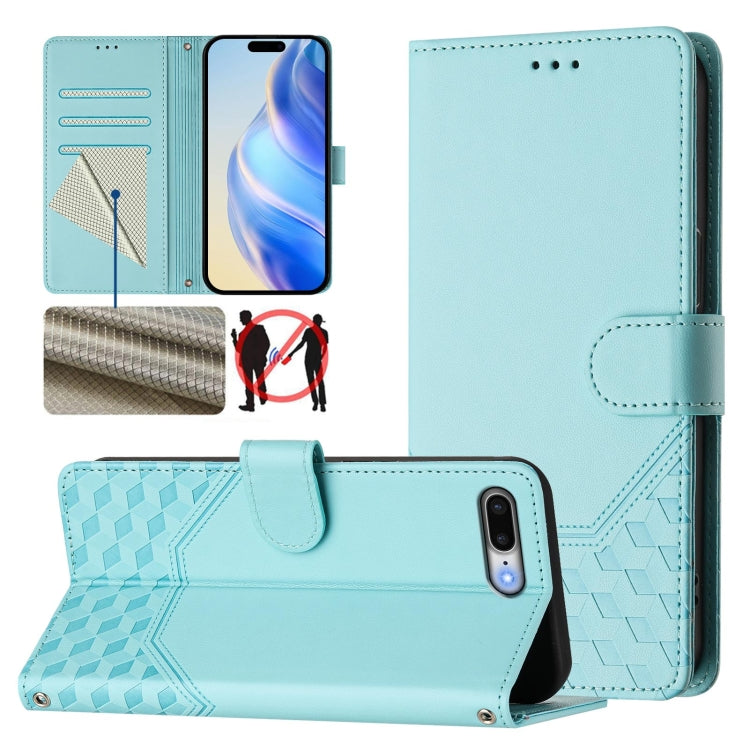 Honeycomb Embossing RFID Leather Phone Case, For iPhone 11 Pro Max, For iPhone 11, For iPhone 11 Pro, For iPhone X / XS, For iPhone XR, For iPhone XS Max, For iPhone 8 Plus / 7 Plus