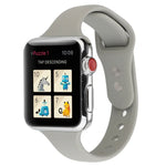 Thin Silicone Double Buckle Replacement Wrist Strap, For Apple Watch Series 7 41mm / 6 & SE & 5 & 4 40mm / 3 & 2 & 1 38mm, For Apple Watch Series 8&7 41mm / SE 2&6&SE&5&4 40mm / 3&2&1 38mm