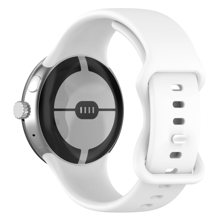 Butterfly Buckle Solid Color Silicone Watch Band, For Google Pixel Watch 5 / 4 / 3 / 2 / 1 41mm, For Google Pixel Watch 5 / 4 / 3 45mm