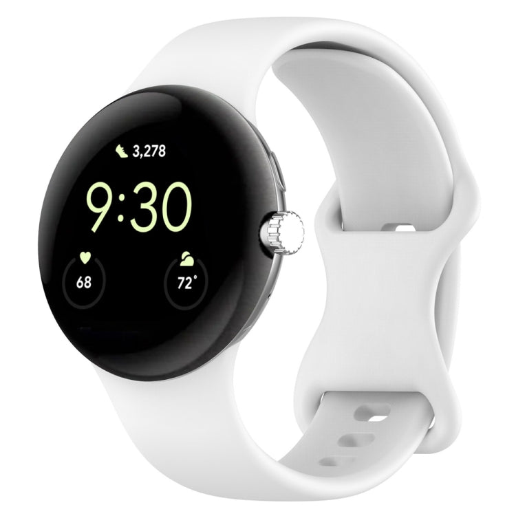 Butterfly Buckle Solid Color Silicone Watch Band, For Google Pixel Watch 5 / 4 / 3 / 2 / 1 41mm, For Google Pixel Watch 5 / 4 / 3 45mm