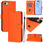 Skin Feel Solid Color Leather Phone Case with Lanyard, For iPhone 14 Pro Max, For iPhone SE 2022 / 2020