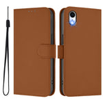 Skin Feel Solid Color Leather Phone Case with Lanyard, For iPhone XR, For iPhone XS Max