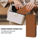 Skin Feel Solid Color Leather Phone Case with Lanyard, For iPhone 17 Pro, For iPhone 17