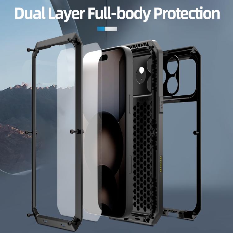 RedPepper Triple-proof Metal Phone Case, For iPhone 17 Pro Max, For iPhone 17 Pro, For iPhone 17, For iPhone Air, For iPhone 16 Pro Max, For iPhone 16 Pro, For iPhone 16 Plus, For iPhone 16