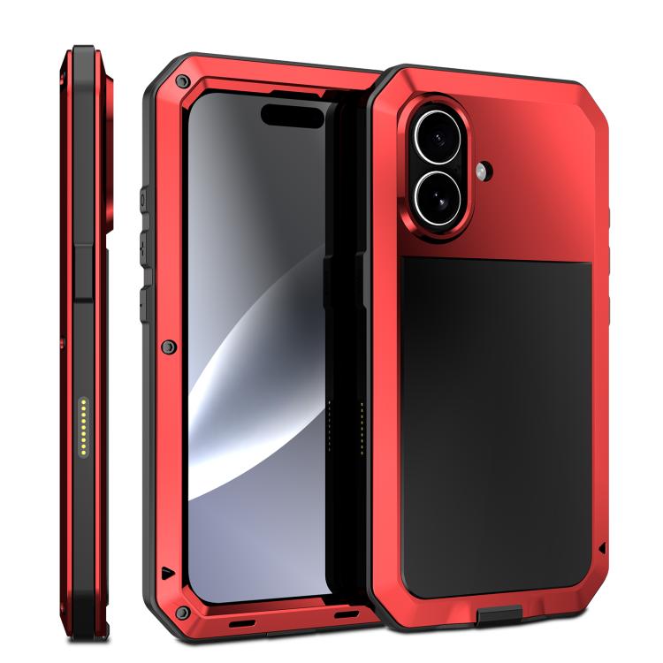 RedPepper Triple-proof Metal Phone Case, For iPhone 17 Pro Max, For iPhone 17 Pro, For iPhone 17, For iPhone Air, For iPhone 16 Pro Max, For iPhone 16 Pro, For iPhone 16 Plus, For iPhone 16