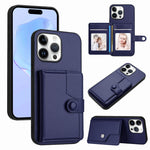 Button Card Bag RFID Anti-theft Phone Case, For iPhone 17 Pro Max, For iPhone 17 Pro, For iPhone 17, For iPhone Air, For iPhone 16 Pro Max, For iPhone 16 Pro, For iPhone 16 Plus, For iPhone 16