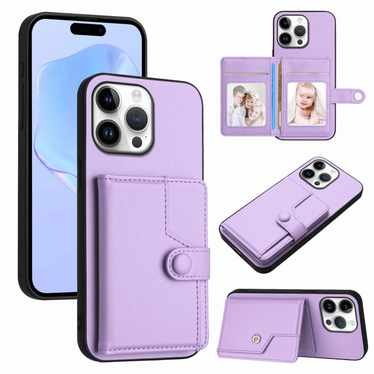 Button Card Bag RFID Anti-theft Phone Case, For iPhone 17 Pro Max, For iPhone 17 Pro, For iPhone 17, For iPhone Air, For iPhone 16 Pro Max, For iPhone 16 Pro, For iPhone 16 Plus, For iPhone 16