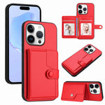 Button Card Bag RFID Anti-theft Phone Case, For iPhone 17 Pro Max, For iPhone 17 Pro, For iPhone 17, For iPhone Air, For iPhone 16 Pro Max, For iPhone 16 Pro, For iPhone 16 Plus, For iPhone 16
