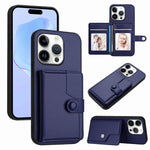 Button Card Bag RFID Anti-theft Phone Case, For iPhone 17 Pro Max, For iPhone 17 Pro, For iPhone 17, For iPhone Air, For iPhone 16 Pro Max, For iPhone 16 Pro, For iPhone 16 Plus, For iPhone 16