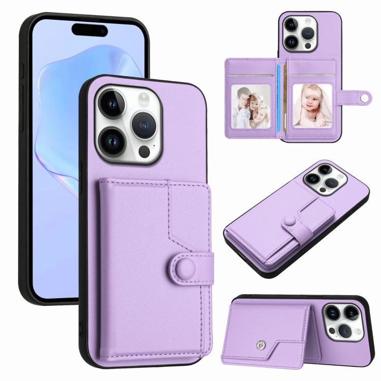 Button Card Bag RFID Anti-theft Phone Case, For iPhone 17 Pro Max, For iPhone 17 Pro, For iPhone 17, For iPhone Air, For iPhone 16 Pro Max, For iPhone 16 Pro, For iPhone 16 Plus, For iPhone 16