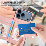 Button Card Bag RFID Anti-theft Phone Case, For iPhone 17 Pro Max, For iPhone 17 Pro, For iPhone 17, For iPhone Air, For iPhone 16 Pro Max, For iPhone 16 Pro, For iPhone 16 Plus, For iPhone 16