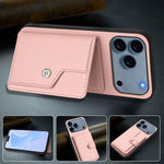 Button Card Bag RFID Anti-theft Phone Case, For iPhone 17 Pro Max, For iPhone 17 Pro, For iPhone 17, For iPhone Air, For iPhone 16 Pro Max, For iPhone 16 Pro, For iPhone 16 Plus, For iPhone 16
