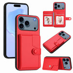 Button Card Bag RFID Anti-theft Phone Case, For iPhone 17 Pro Max, For iPhone 17 Pro, For iPhone 17, For iPhone Air, For iPhone 16 Pro Max, For iPhone 16 Pro, For iPhone 16 Plus, For iPhone 16