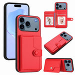 Button Card Bag RFID Anti-theft Phone Case, For iPhone 17 Pro Max, For iPhone 17 Pro, For iPhone 17, For iPhone Air, For iPhone 16 Pro Max, For iPhone 16 Pro, For iPhone 16 Plus, For iPhone 16