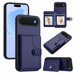 Button Card Bag RFID Anti-theft Phone Case, For iPhone 17 Pro Max, For iPhone 17 Pro, For iPhone 17, For iPhone Air, For iPhone 16 Pro Max, For iPhone 16 Pro, For iPhone 16 Plus, For iPhone 16