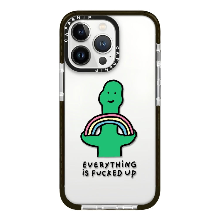 Simple Illustration Pattern Full Coverage Phone Case, For iPhone 14 Pro