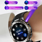 HT30 1.7 inch IP68 Waterproof Silicone Band Smart Watch, Support Flashlight / Banknote Detector Light / Compass