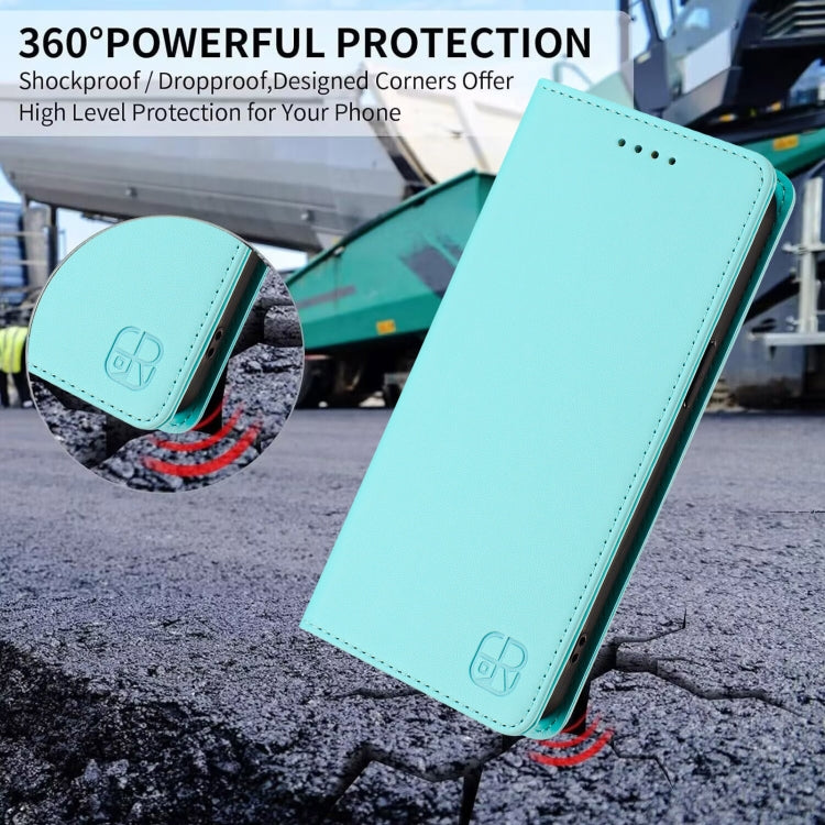 RC01 Dual-Folded Magnetic Suction RFID Leather Phone Case, For iPhone 16 Pro, For iPhone 16 Plus, For iPhone 16, For iPhone 15 Pro Max, For iPhone 15 Pro, For iPhone 15 Plus