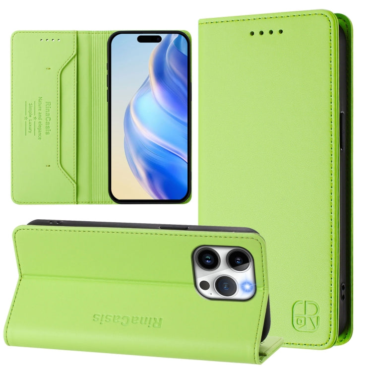 RC01 Dual-Folded Magnetic Suction RFID Leather Phone Case, For iPhone 13 Pro Max, For iPhone 13 Pro, For iPhone 13 mini, For iPhone 12 / 12 Pro, For iPhone 12 Pro Max, For iPhone 12 mini
