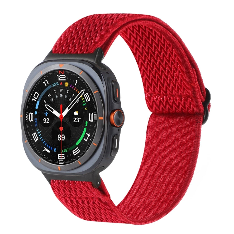 Wave Pattern Nylon Braided Watch Band, For Samsung Galaxy Watch Ultra 47mm / Ultra 2025