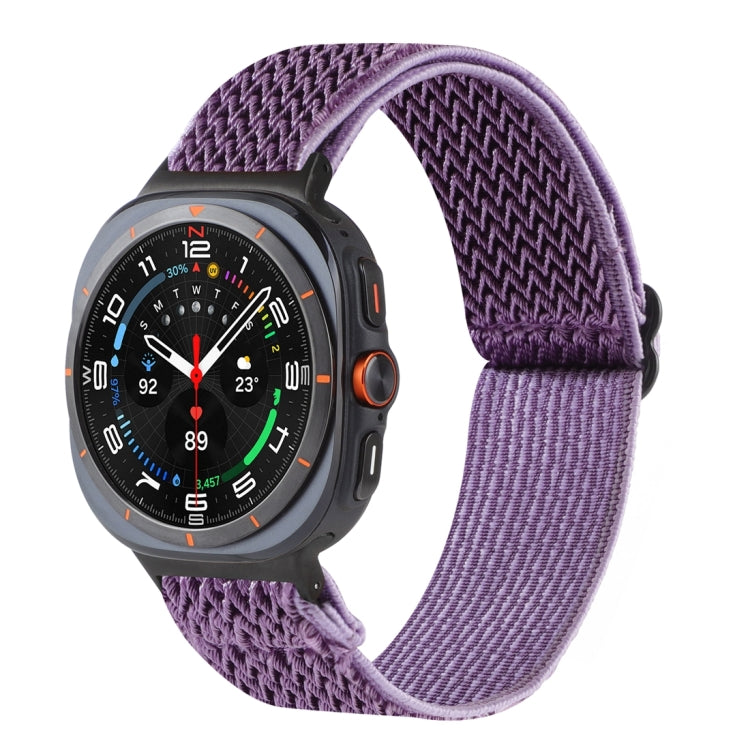 Wave Pattern Nylon Braided Watch Band, For Samsung Galaxy Watch Ultra 47mm / Ultra 2025
