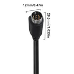 90 Degree mini DIN 8 Pin TV Audio Adapter Cable S-Video TV Box Cable, 0.5m, 1.8m, 3m