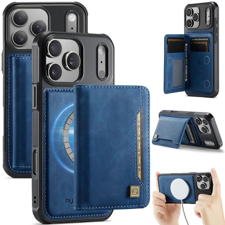 AutSpace A13 MagSafe Magnetic RFID Flip Card Bag Phone Case, For iPhone 17 Pro Max, For iPhone 17 Pro, For iPhone 17, For iPhone Air, For iPhone 16 Plus, For iPhone 16, For iPhone 15 Pro Max, For iPhone 15 Pro, For iPhone 15 Plus