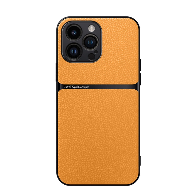 Litchi Leather Magnetic Full Coverage Shockproof Phone Case, For iPhone 17e / 16e, For iPhone 17 Pro Max, For iPhone 17 Pro, For iPhone 17, For iPhone Air, For iPhone 16 Pro Max, For iPhone 16 Pro, For iPhone 16 Plus