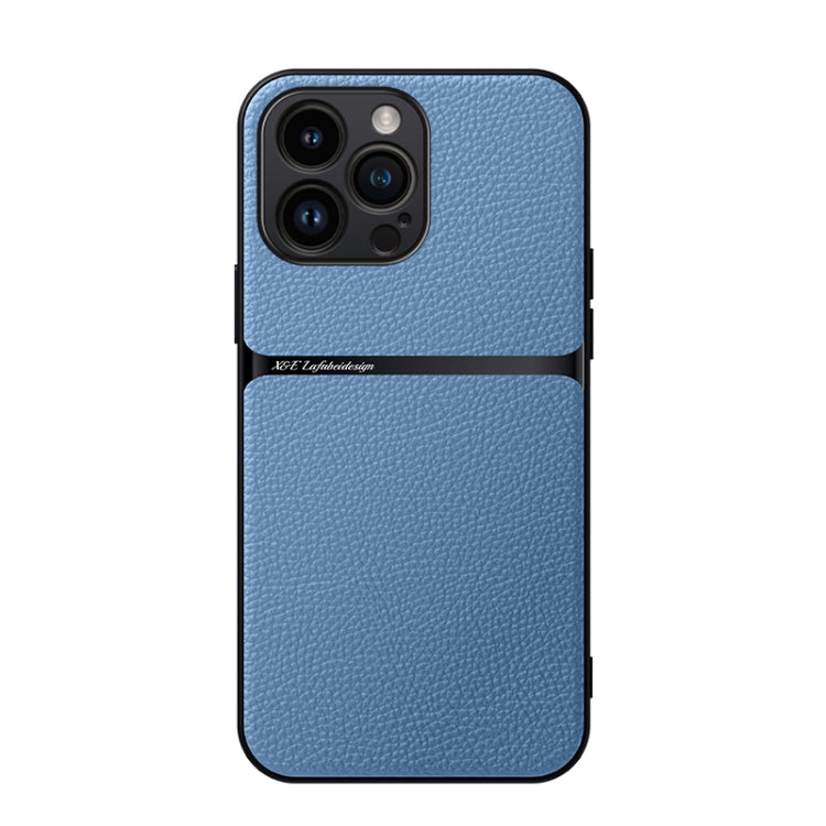 Litchi Leather Magnetic Full Coverage Shockproof Phone Case, For iPhone 17e / 16e, For iPhone 17 Pro Max, For iPhone 17 Pro, For iPhone 17, For iPhone Air, For iPhone 16 Pro Max, For iPhone 16 Pro, For iPhone 16 Plus