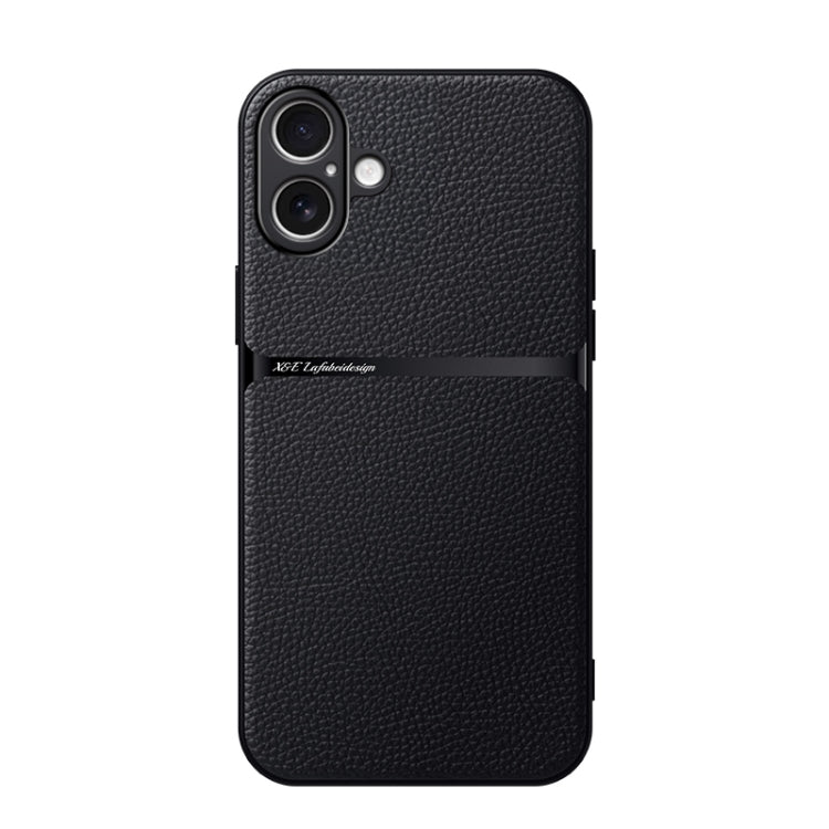 Litchi Leather Magnetic Full Coverage Shockproof Phone Case, For iPhone 17e / 16e, For iPhone 17 Pro Max, For iPhone 17 Pro, For iPhone 17, For iPhone Air, For iPhone 16 Pro Max, For iPhone 16 Pro, For iPhone 16 Plus