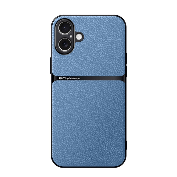 Litchi Leather Magnetic Full Coverage Shockproof Phone Case, For iPhone 17e / 16e, For iPhone 17 Pro Max, For iPhone 17 Pro, For iPhone 17, For iPhone Air, For iPhone 16 Pro Max, For iPhone 16 Pro, For iPhone 16 Plus