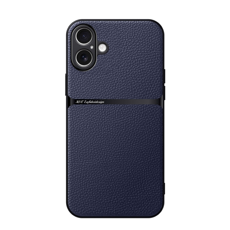 Litchi Leather Magnetic Full Coverage Shockproof Phone Case, For iPhone 17e / 16e, For iPhone 17 Pro Max, For iPhone 17 Pro, For iPhone 17, For iPhone Air, For iPhone 16 Pro Max, For iPhone 16 Pro, For iPhone 16 Plus