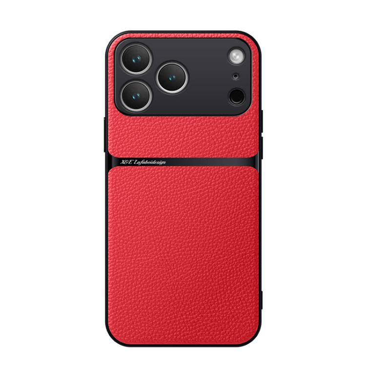 Litchi Leather Magnetic Full Coverage Shockproof Phone Case, For iPhone 17e / 16e, For iPhone 17 Pro Max, For iPhone 17 Pro, For iPhone 17, For iPhone Air, For iPhone 16 Pro Max, For iPhone 16 Pro, For iPhone 16 Plus