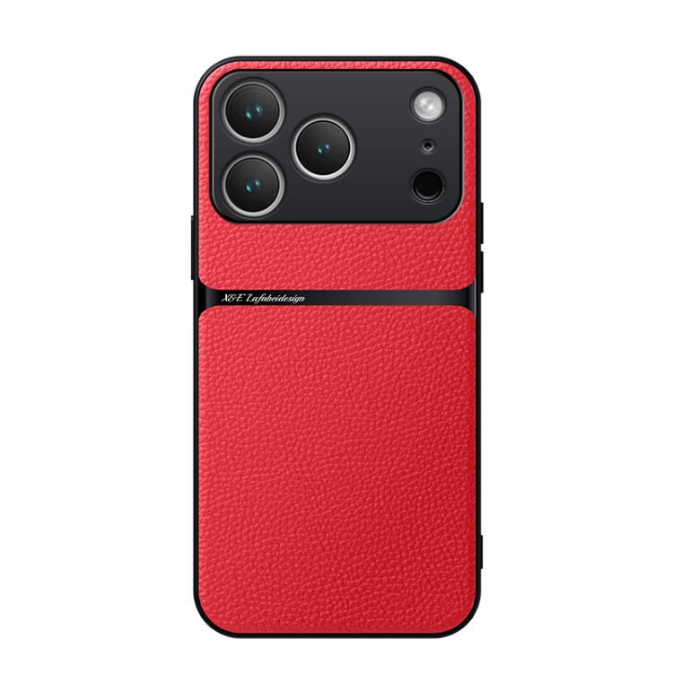 Litchi Leather Magnetic Full Coverage Shockproof Phone Case, For iPhone 17e / 16e, For iPhone 17 Pro Max, For iPhone 17 Pro, For iPhone 17, For iPhone Air, For iPhone 16 Pro Max, For iPhone 16 Pro, For iPhone 16 Plus