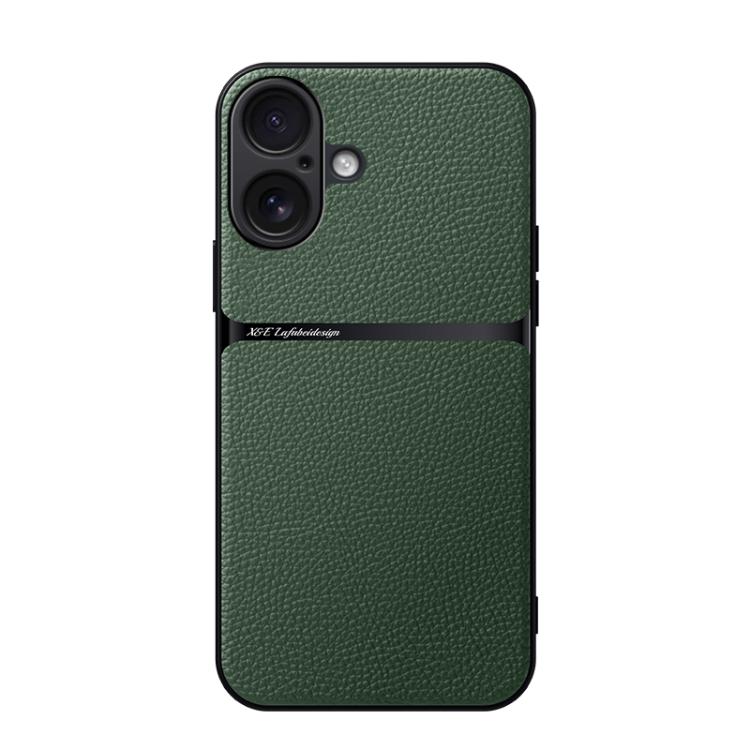 Litchi Leather Magnetic Full Coverage Shockproof Phone Case, For iPhone 17e / 16e, For iPhone 17 Pro Max, For iPhone 17 Pro, For iPhone 17, For iPhone Air, For iPhone 16 Pro Max, For iPhone 16 Pro, For iPhone 16 Plus