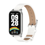 Mijobs Metal Shell Microfiber PU Leather Watch Band, For Xiaomi Smart Band 9 Active / Redmi Band 3