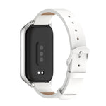 Mijobs Metal Shell Microfiber PU Leather Watch Band, For Xiaomi Smart Band 9 Active / Redmi Band 3