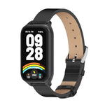 Mijobs Metal Shell Microfiber PU Leather Watch Band, For Xiaomi Smart Band 9 Active / Redmi Band 3