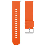 Solid Color Steel Buckle Silicone Watch Band, 18mm, 19mm, 20mm