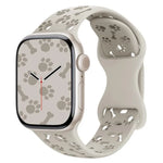 Dog Paw Bones Butterfly Buckle Silicone Watch Band, For Apple Watch 46mm / 49mm / 45mm / 44mm, For Apple Watch 42mm / 41mm / 40mm / 38mm