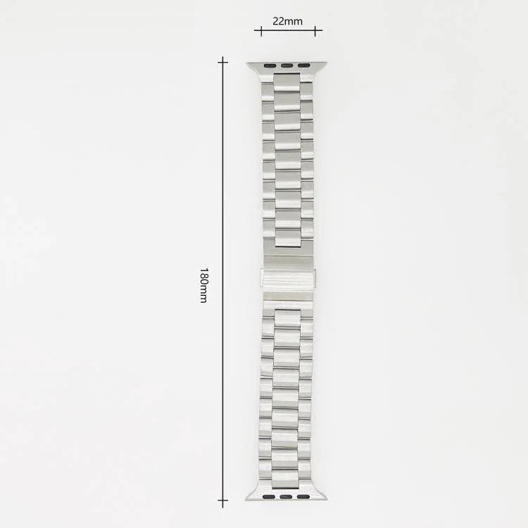 Norman Clasp Three-Link Titanium Alloy Watch Band, For Apple Watch 46mm / 49mm / 45mm / 44mm