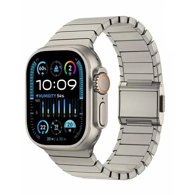 Bamboo Norman Buckle Pure Titanium Watch Band, For Apple Watch 46mm / 49mm / 45mm / 44mm