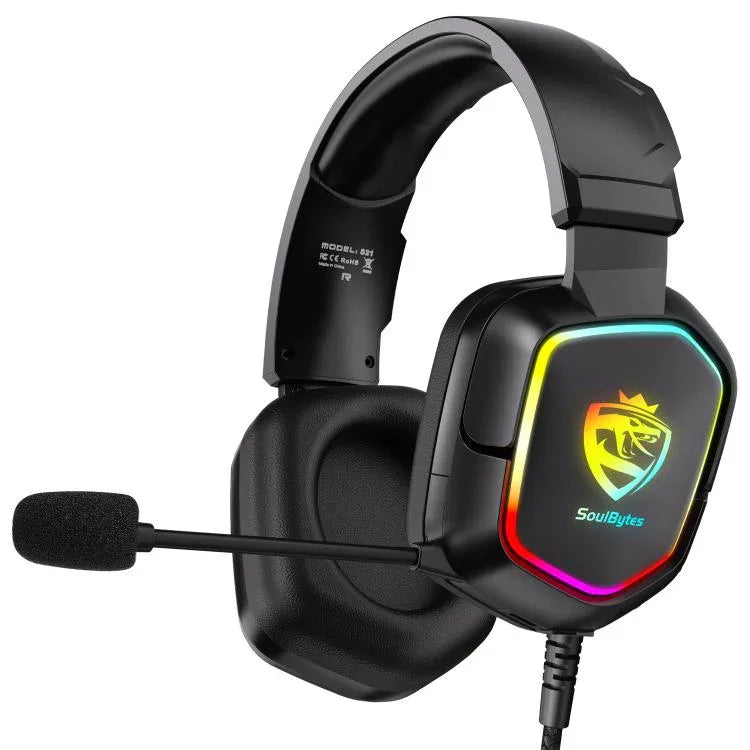 SoulBytes S21 Omni-directional Lightweight Memory Foam Ear Cushions Headset with Mic, Length: About 2m