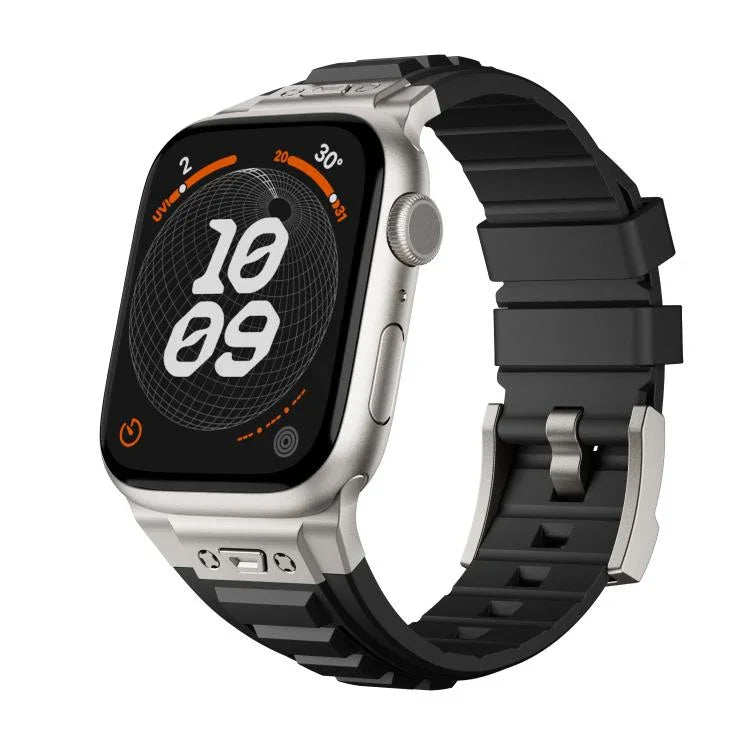 Kalebol High Stretch Silicone Armor Watch Band, For Apple Watch 46mm / 49mm / 45mm / 44mm
