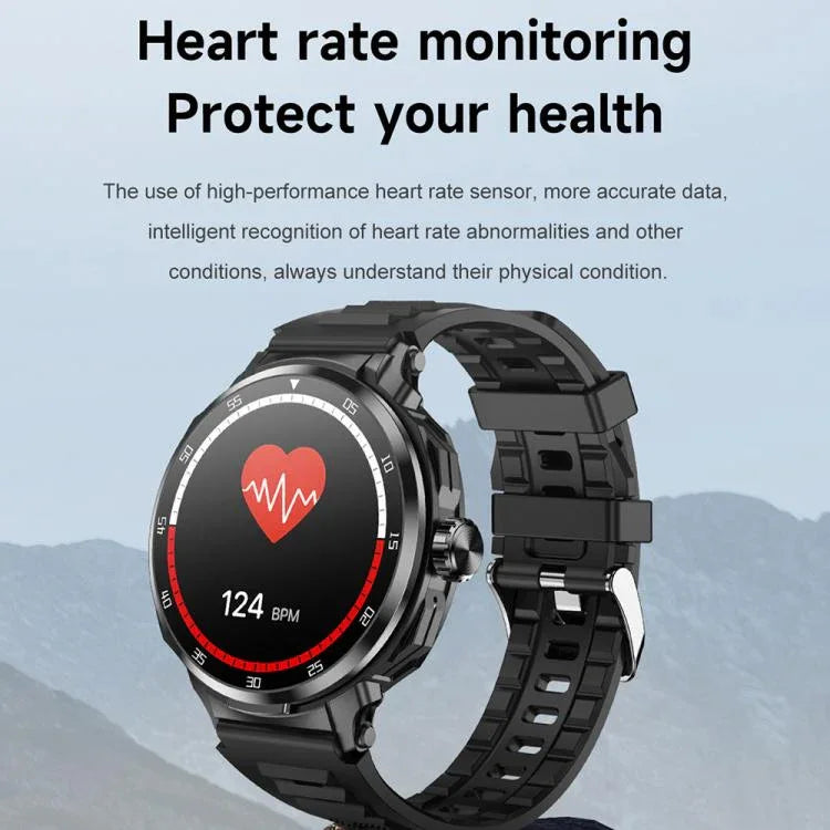 D11 1.46 inch 2 in 1 Bluetooth Earphone Smart Watch, Support Bluetooth Call / NFC / Heart Rate, D11 (Black), D11 (Green)