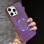 Electroplating PC Glitter Grain MagSafe Phone Case, For iPhone 13, For iPhone 12, For iPhone 12 Pro Max, For iPhone 12 Pro, For iPhone 11 Pro Max, For iPhone 11, For iPhone 11 Pro