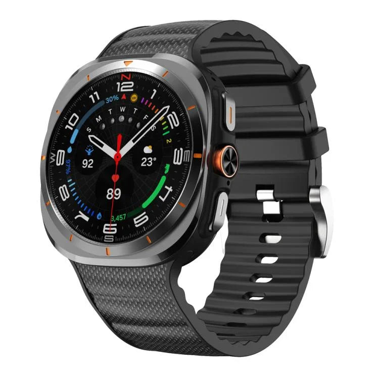 Solid Color Sports Silicone Watch Band, For Samsung Galaxy Watch Ultra 47mm / Ultra 2025