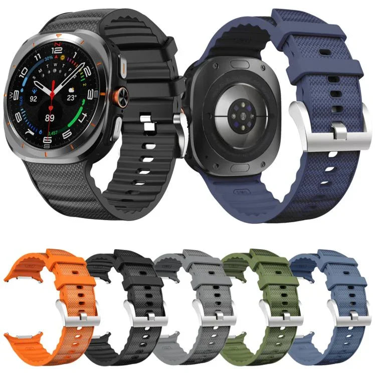 Solid Color Sports Silicone Watch Band, For Samsung Galaxy Watch Ultra 47mm / Ultra 2025