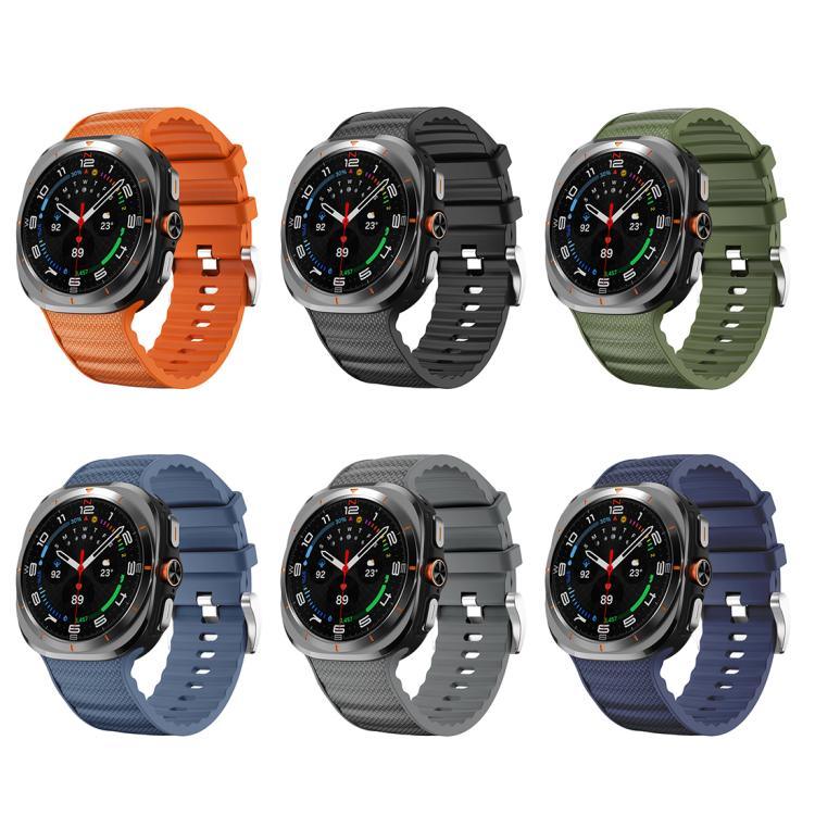 Solid Color Sports Silicone Watch Band, For Samsung Galaxy Watch Ultra 47mm / Ultra 2025