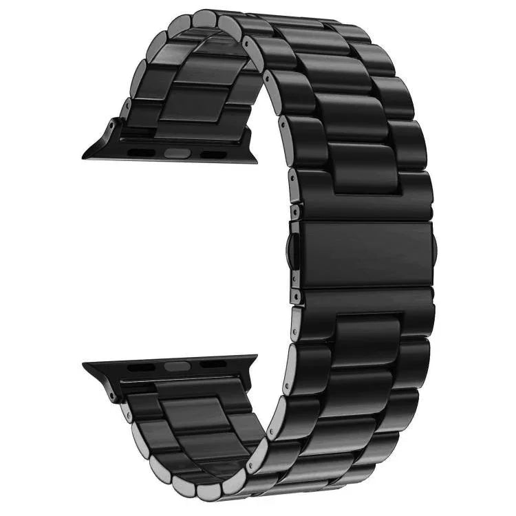 xDfind Three Beads Fold Buckle Stainless Steel Watch Band, For Apple Watch 46mm / 49mm / 45mm / 44mm, For Apple Watch 42mm / 41mm / 40mm / 38mm
